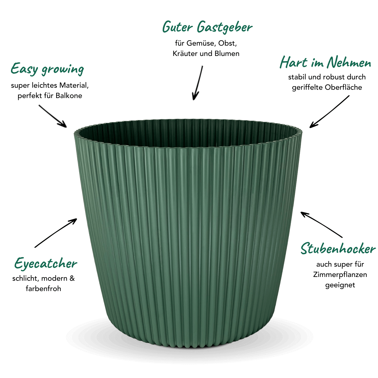 Übertopf Kieferngrün (25 cm)