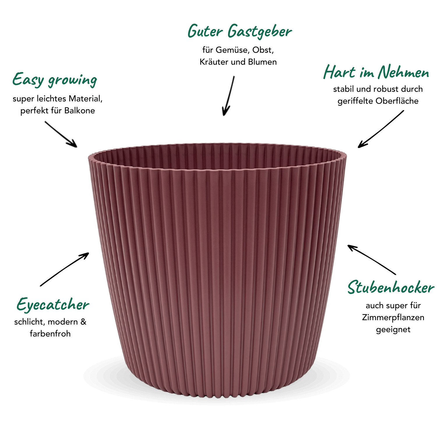 Übertopf Marsala (25 cm)