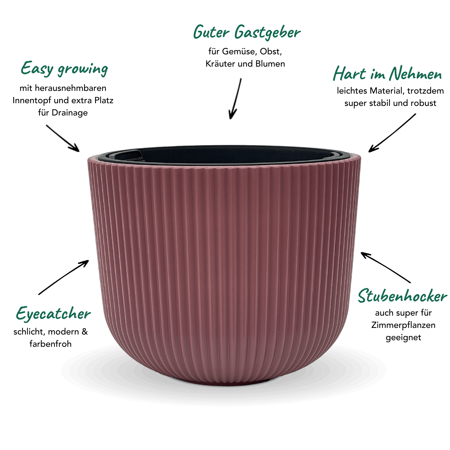 Übertopf Marsala (30 cm)