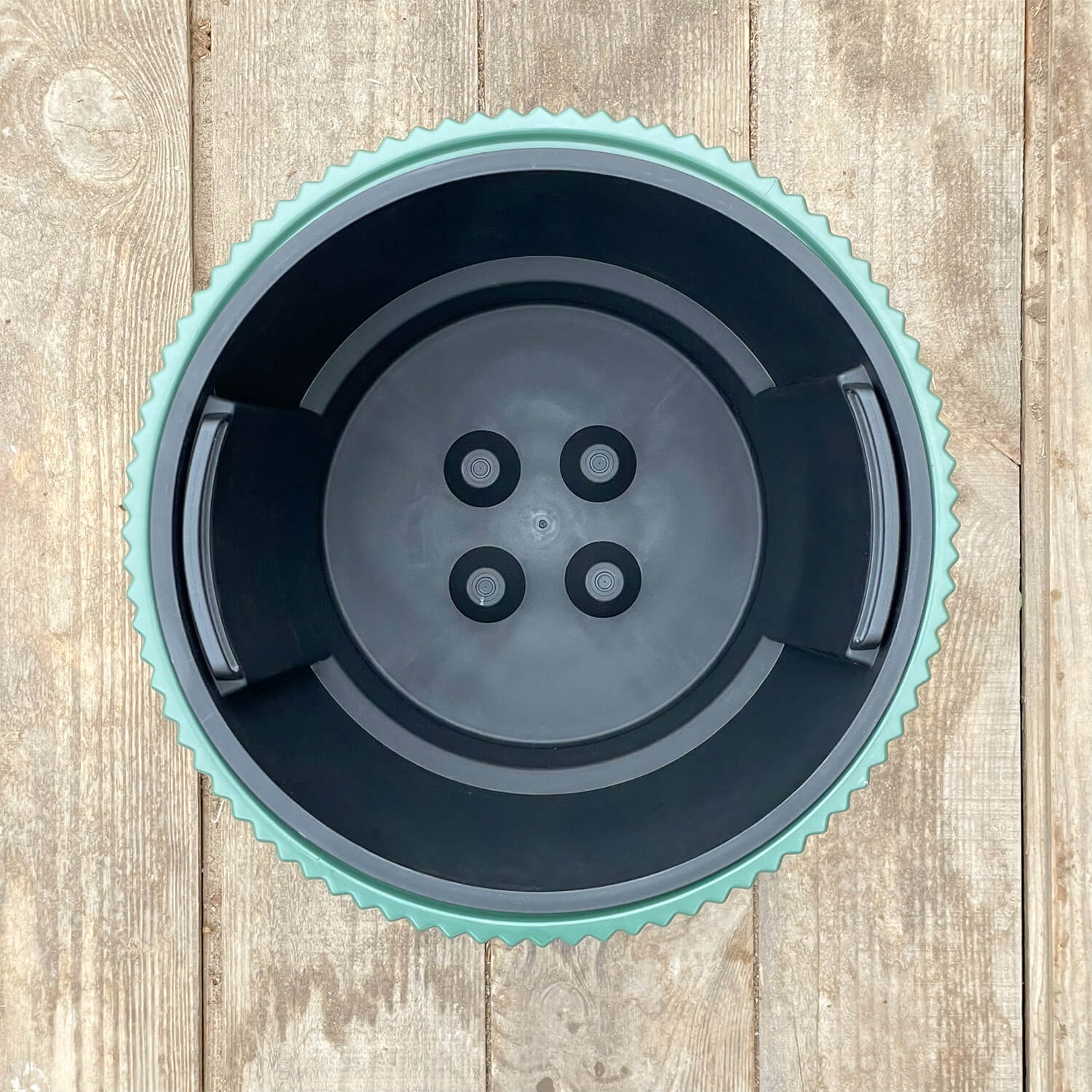 Übertopf mit Sockel Kieferngrün (30 cm)