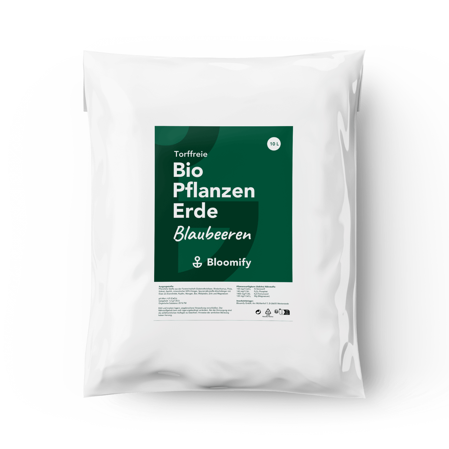 Pflanzenerde torffrei bio "Blaubeeren" (10 L)