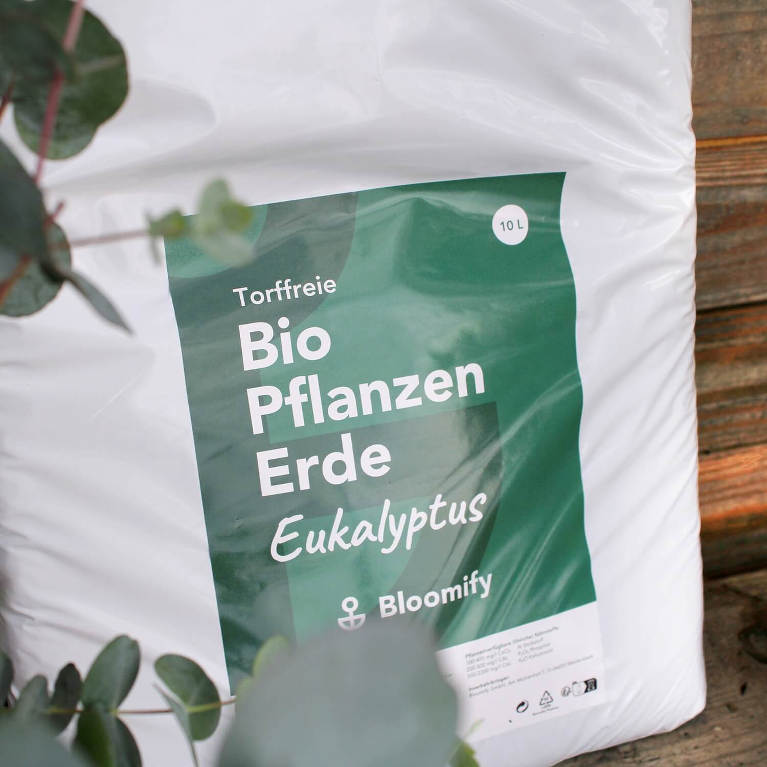 Pflanzenerde torffrei bio "Eukalyptus" (10 L)