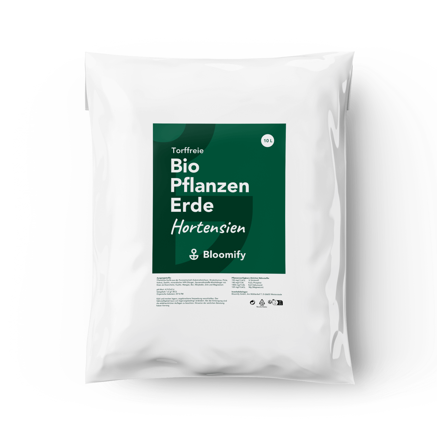 Pflanzenerde torffrei bio "Hortensien" (10 L)