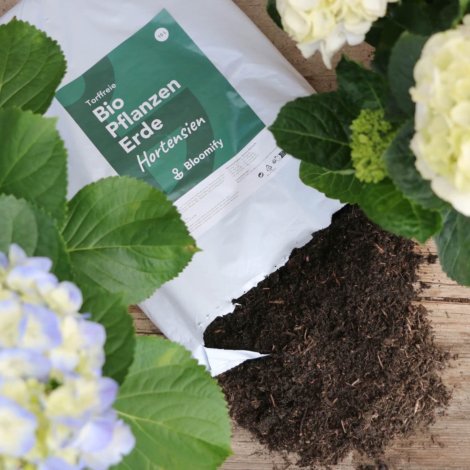 Pflanzenerde torffrei bio "Hortensien" (10 L)