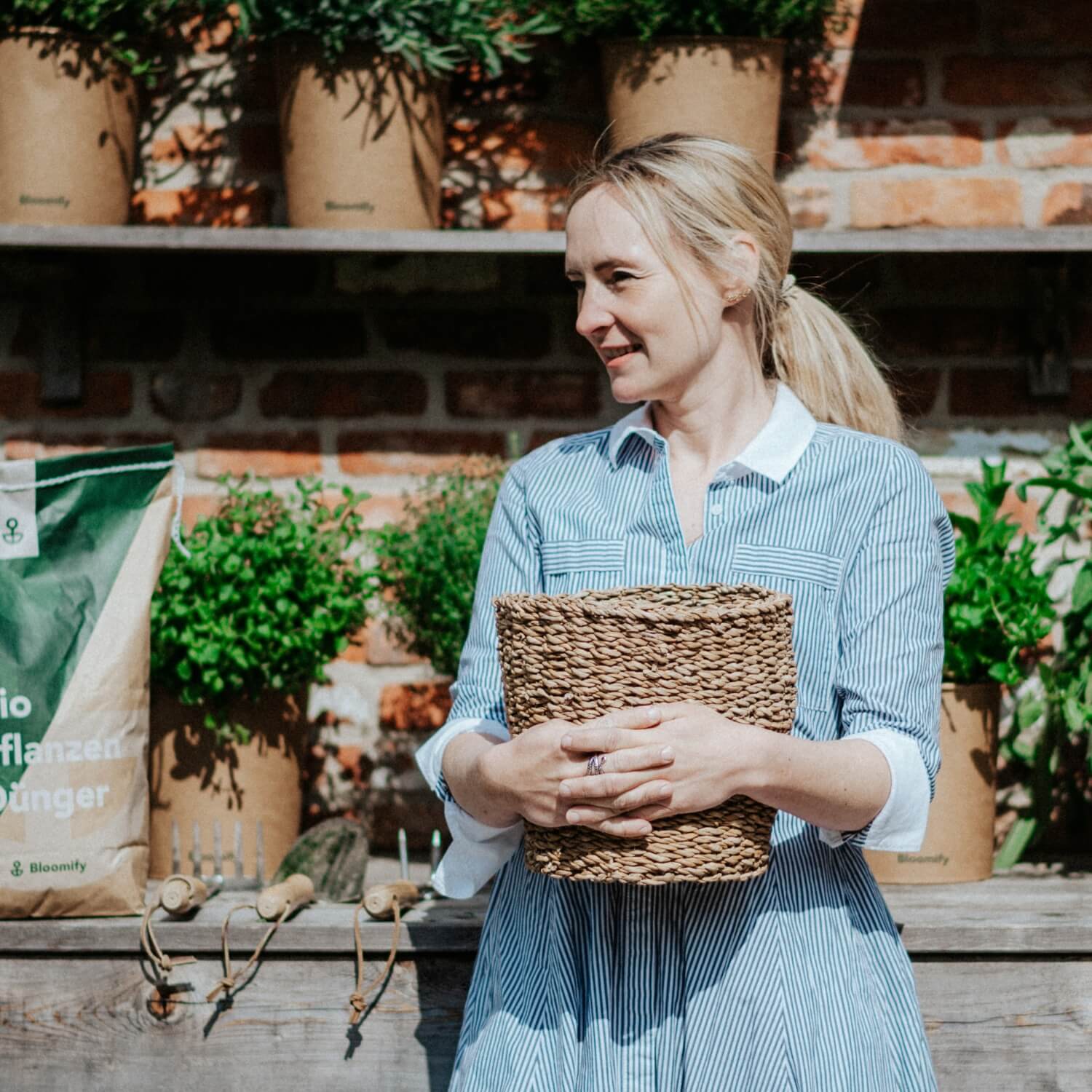 Übertopf aus Seegras (25 cm)